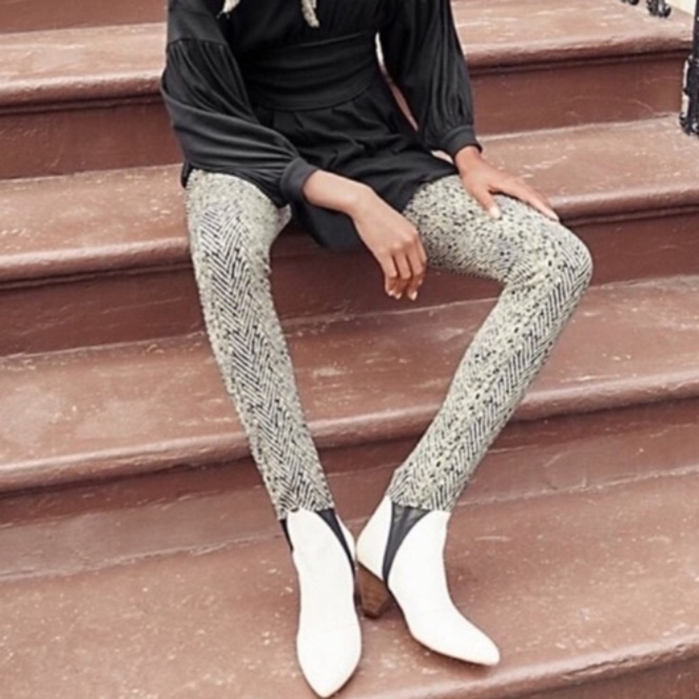 Free People High-Rise Leggings Skinny Stir-up Animal Print Pants W-760 Sz S